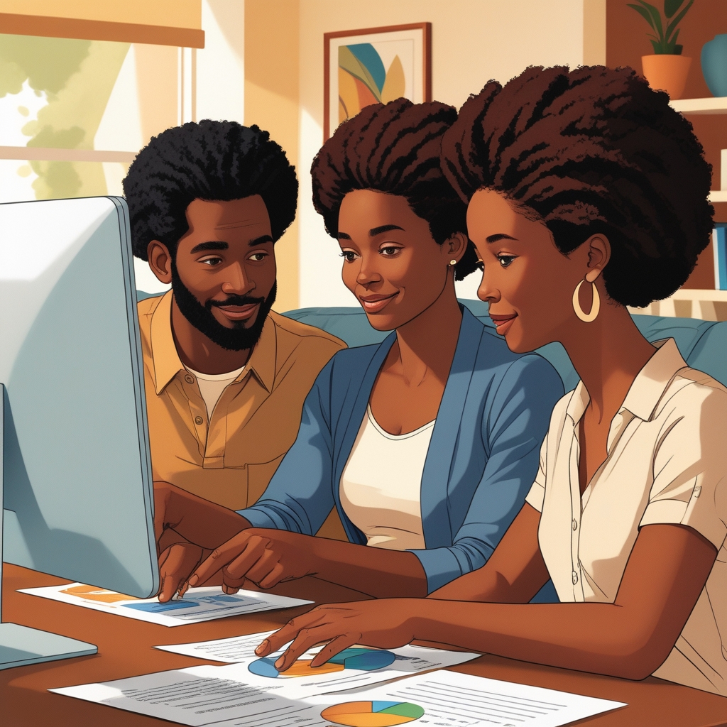 family reviewing auto insurance coverage options at home