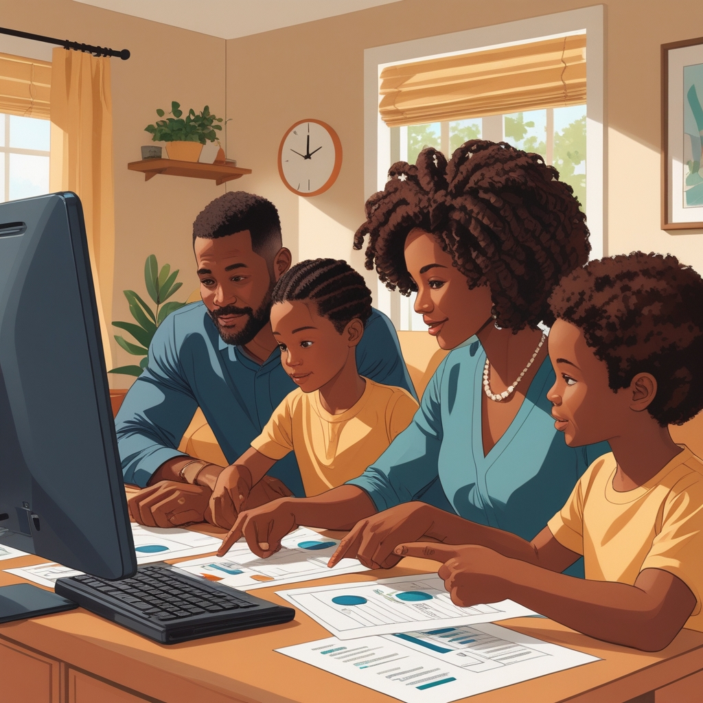 family discussing common consumer protection mistakes at home