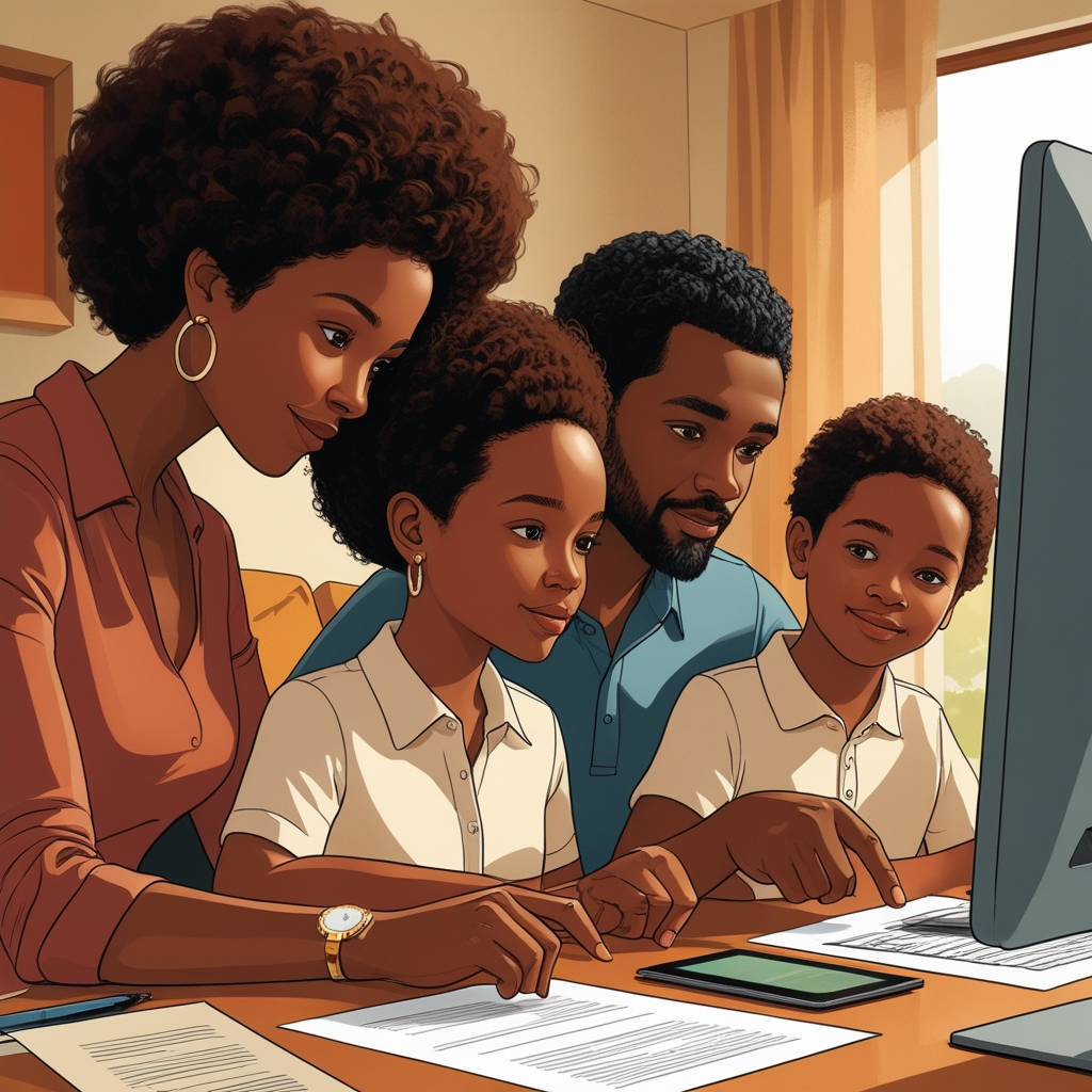 family discussing common financial planning mistakes at home