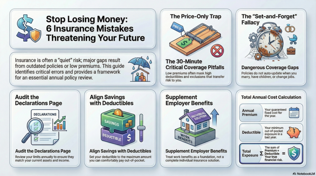 common insurance mistakes to avoid infographic for families