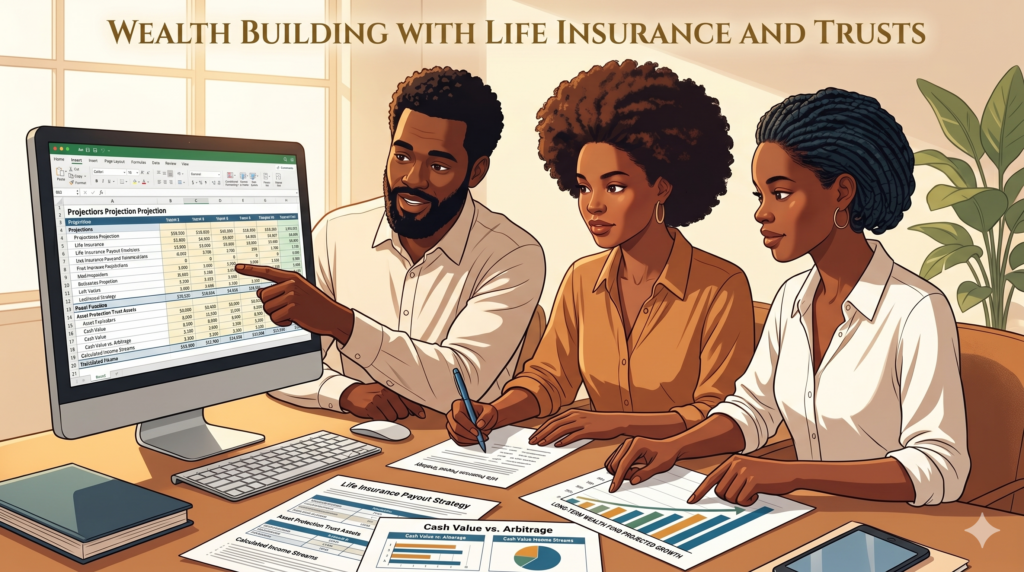 Wealth building with life insurance and trusts family session.